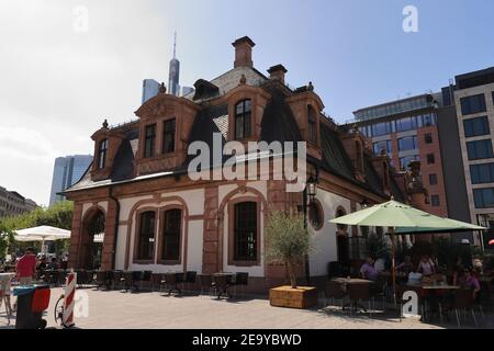 GERMANIA, FRANCOFORTE AM MAIN - 31 AGOSTO 2019: Hauptwache a Francoforte Foto Stock