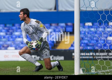 Birmingham, Regno Unito. 06 febbraio 2021. Daniel Bachmann n. 26 della Watford a Birmingham, Regno Unito, il 2/6/2021. (Foto di Simon Bissett/News Images/Sipa USA) Credit: Sipa USA/Alamy Live News Foto Stock