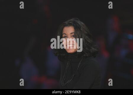 Lo zenzero francese Jenifer Bartoli si esibisce durante la celebrazione del 20° compleanno dello Zenith per la Francia 2 presentato da Daniela Lumbroso il 14 gennaio 2005. Foto di Jean-Jacques Datchary/ABACA Foto Stock