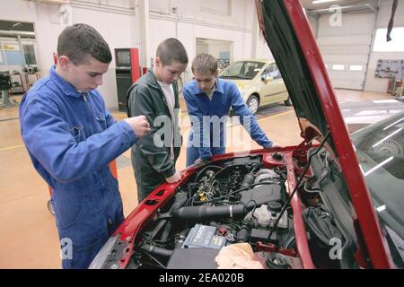 Centro di formazione professionale a Meaux, vicino a Parigi, Francia, il 11 febbraio 2005. Foto di Mousse/ABACA. Foto Stock