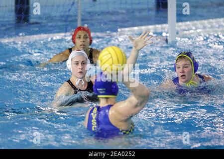 Domitilla Picozzi (SIS Roma) durante SIS Roma vs BVSC Budapest, Waterpolo Eurolega Donne match a Roma, Italia. , . Febbraio 06 2021 (Foto di IPA/Sipa USA) Credit: Sipa USA/Alamy Live News Foto Stock