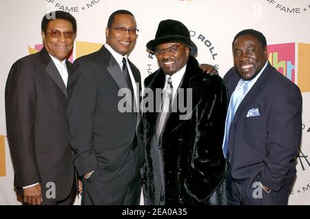 Rock and Roll Hall of Fame induce gli o'Jays che arrivano alla cerimonia 2005 Rock and Roll Hall of Fame tenutasi al Waldorf Astoria di New York, NY il 14 marzo 2005. Foto di Nicolas Khayat/ABACA. Foto Stock