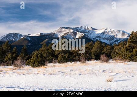 Mt. Antero a 14,276 piedi (4,351 metri) è la decima vetta più alta del Colorado. Foto Stock