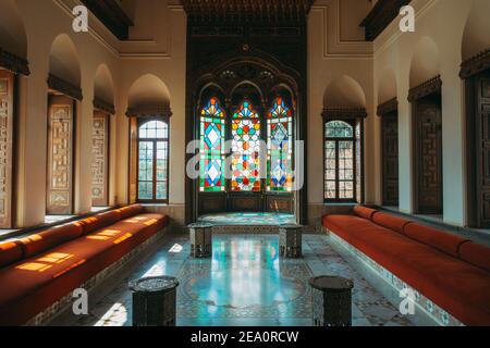 Il Palazzo Beiteddine del XIX secolo in Libano. Originariamente un palazzo emirato, poi come edificio governativo sia degli Ottomani che dei francesi Foto Stock