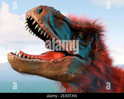 T Rex Head Study Foto Stock