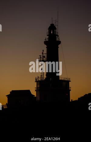 Punta il faro di Lonsdale al tramonto Foto Stock