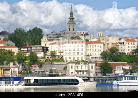 Nuvole sulla città vecchia di Belgrado, Serbia Foto Stock