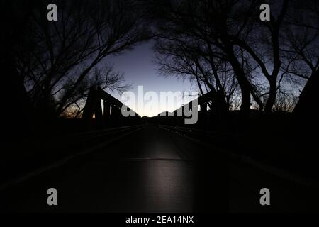 Hereford Road Bridge Twilight Foto Stock