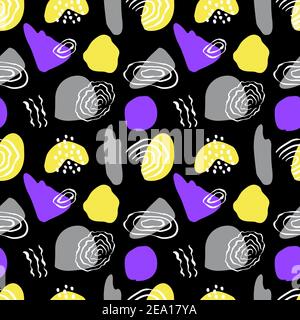 Motivo senza giunture con forme geometriche astratte colorate. Trendy metà secolo texture minimal Illustrazione Vettoriale