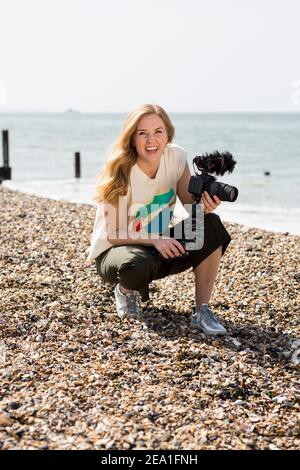 Maddie Moate - CBBC - Science Blogger Foto Stock