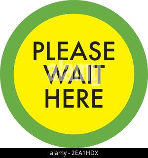 Attenda qui, per favore Illustrazione Vettoriale