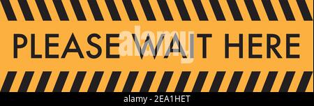 Attenda qui, per favore Illustrazione Vettoriale