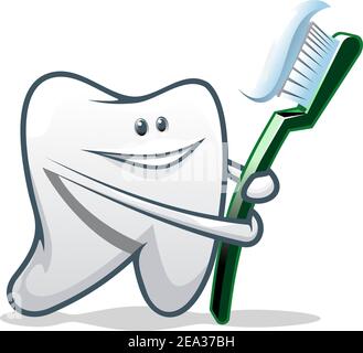 Bianco denti sorridente come un concetto di salute o simbolo Illustrazione Vettoriale