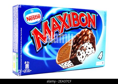 MAXIBON Gelato. Maxibon è un marchio di Nestlé Foto Stock