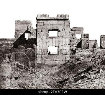 Fotografia del XIX secolo - Medinet Abu, Egitto, 1850 (Maxime Du Camp) Foto Stock