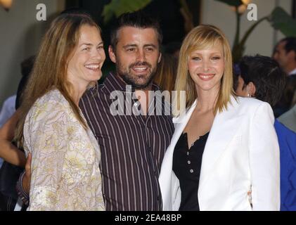 L'attore STATUNITENSE Matt LeBlanc, Melissa McKnight e Lisa Kudrow partecipano alla prima di "The Comeback" di HBO al Paramount Theatre di Los Angeles il 1° giugno 2005. Foto di Lionel Hahn/ABACA Foto Stock