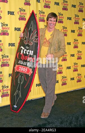 L'attore statunitense Jim Carrey partecipa alla cerimonia di premiazione Teen Choice Awards 2005 tenutasi presso il Gibson Amphitheatre di Universal City, CA, USA, il 14 agosto 2005. Foto di Baxter/ABACAPRESS.COM. Foto Stock