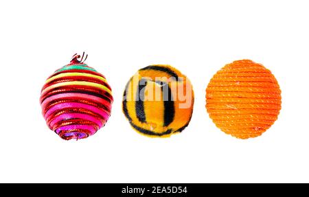 Prodotti per animali, palline colorate per gatti e cani. Foto Stock