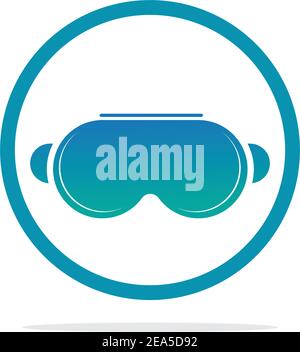 modello di disegno di illustrazione del logo di realtà virtuale - vettore Illustrazione Vettoriale