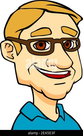Sorridente medico ospedaliero in stile cartoon vettoriale per il concetto di medicina e design Illustrazione Vettoriale