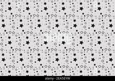 Bellissimo modello di stelle nere Illustrazione Vettoriale