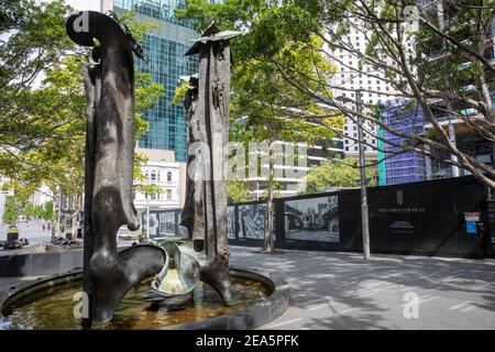 Fontana del torrente Tank nel centro di Sydney, NSW, Australia Foto Stock