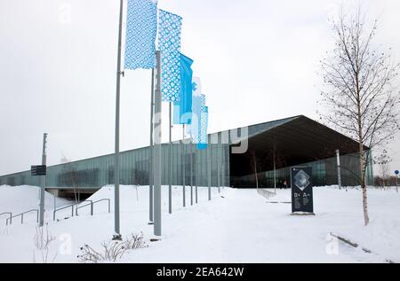 Tartumaa, Estonia-06FEB2021: Il Museo Nazionale Estone (Eesti rahva muuseum) in inverno. Foto Stock