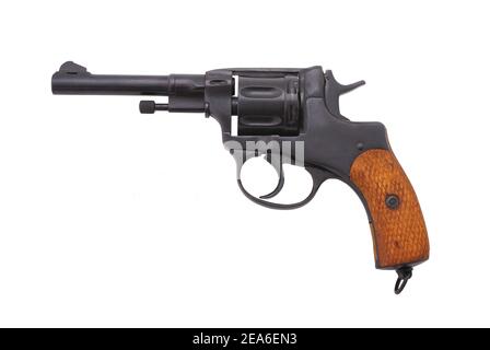 Revolver russo d'epoca (revolver Nagant M1895) (esempio di 1913). Periodo della prima guerra mondiale Foto Stock