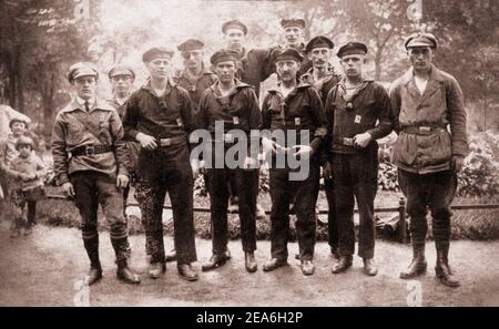 Marino rivoluzionario tedesco durante la rivoluzione di gennaio a Berlino. 1919 Foto Stock