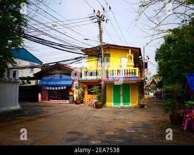 Khlong Bang Luang Canal teatro di Bangkok Thailandia Foto Stock