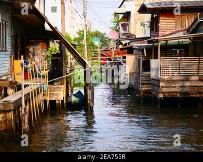 Khlong Bang Luang Canal teatro di Bangkok Thailandia Foto Stock