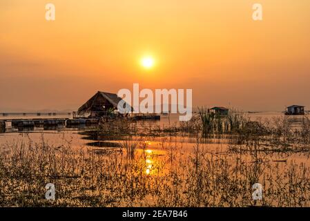 Tramonto Thailandia Suphan Buri Foto Stock