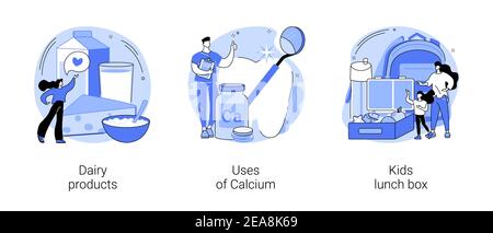 Illustrazioni vettoriali di concetto astratto di nutrizione sana. Illustrazione Vettoriale