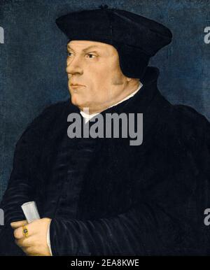 Thomas Cromwell, i conte di Essex (1485-1540), primo ministro del re Enrico VIII d'Inghilterra, ritratto di Hans Holbein il giovane, circa 1533 Foto Stock