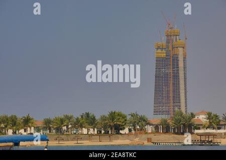 KSA. Nuova Torre . Under Construction Kingdom Tower, Jeddah, Arabia Saudita, 2019 Foto Stock