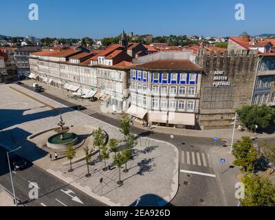 Largo do Toural a Guimarães, Portogallo Foto Stock