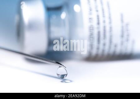 Liefereme problem bei Impfstoffen Führen zu Verzögerungen und gefährden die Impfstrategie Der Bundesregierung Foto Stock