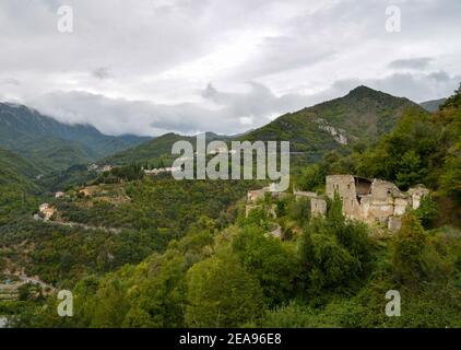 Vista a Castelvecchio in Italia Foto Stock