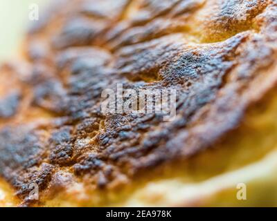 Primo piano pancake / omelette Foto Stock