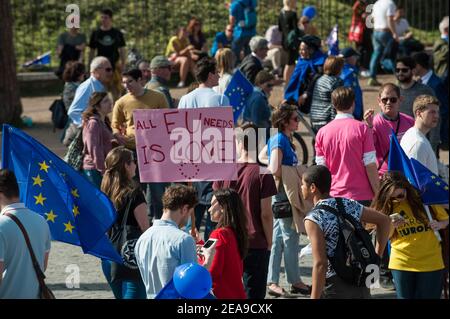 Roma, Italia marzo 25 2017: Marzo per l'Europa. © Andrea Sabbadini Foto Stock