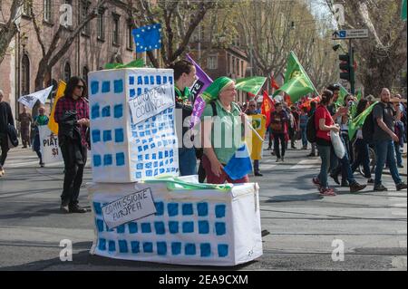 Roma, Italia marzo 25 2017: La nostra manifestazione europea. © Andrea Sabbadini Foto Stock