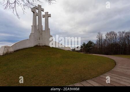 Collina di tre croci (Vilnius, Lituania) Foto Stock