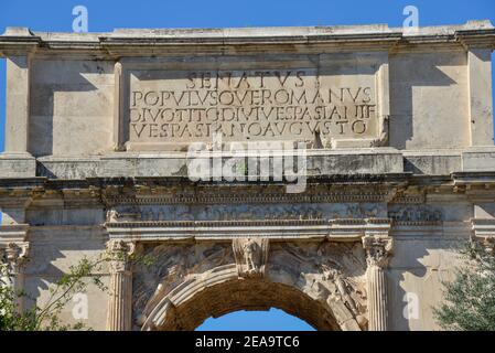 Arco di Costantino o Arco di Costantino a Roma Foto Stock