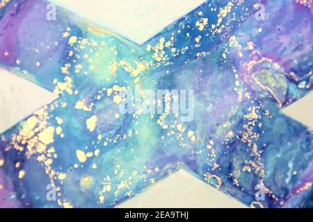 Luminoso sfondo astratto in blu e viola Illustrazione Vettoriale