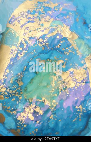 Inchiostro liquido brillante, sfondo astratto Illustrazione Vettoriale