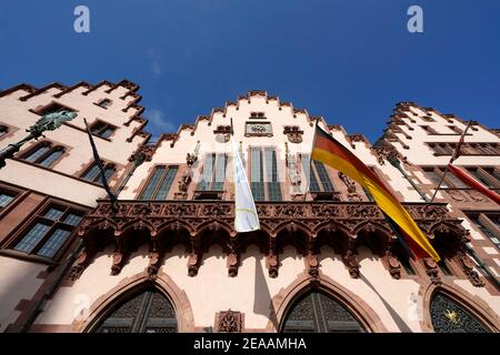 Germania, Hessen, Francoforte, città vecchia, Römerberg, municipio, Römer Foto Stock