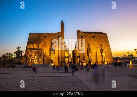 L'antico tempio di Luxor a Luxor, Egitto Foto Stock
