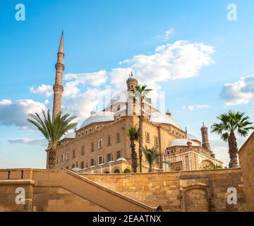 La grande moschea di Muhammad Ali Pasha in Il Cairo Egitto Foto Stock