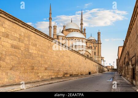 La grande moschea di Muhammad Ali Pasha in Il Cairo Egitto Foto Stock