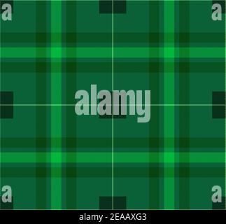 Tartan plaid nero bianco linea rossa tessuto texture verde sfondo Modello senza giunture, gabbia scozzese, Capodanno Natale decorazione Patricks Day, Vector il Illustrazione Vettoriale